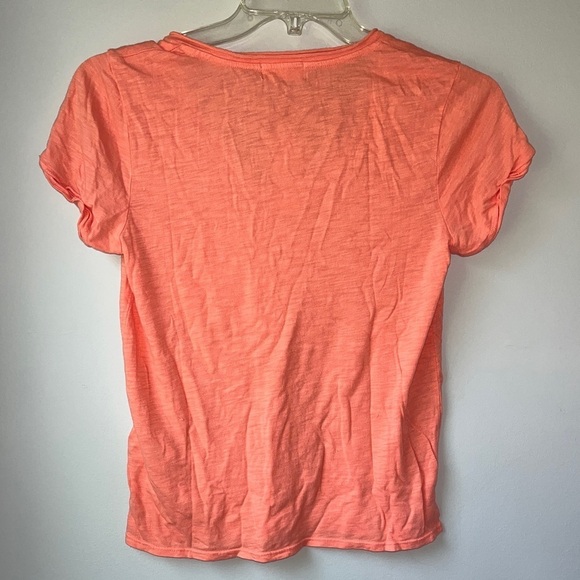 Anthropologie t.la Peach Classic V-neck Tee - Picture 3 of 8